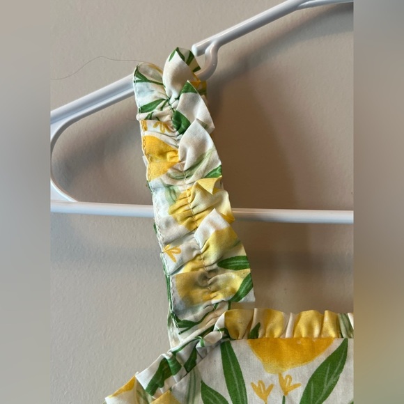 final price Cynthia Rowley Girls Size 7 Lemon Ruffle Sundress - Picture 4 of 9